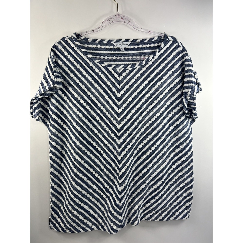 Emma James Soft Top Cheveron Pattern‎ Casual Classic Womens Size XL